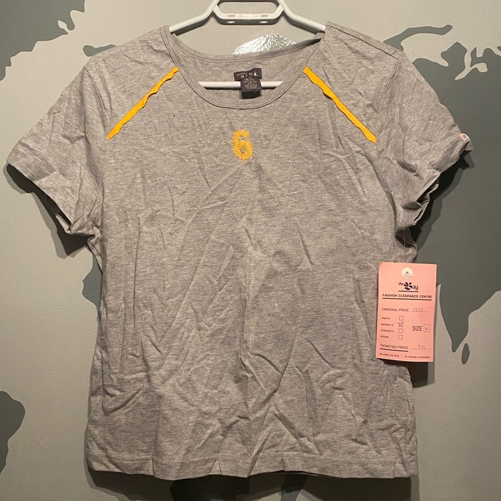 Grey Number 6 T-Shirt